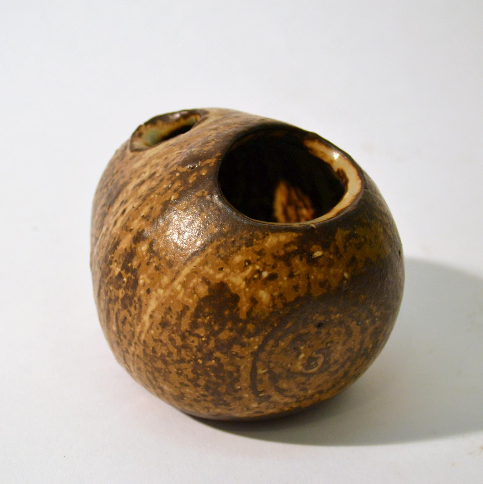 Mid-20th Century Group of Studio Ceramic Free Form Pebble Vases in Earth Tones by Jaan Mobach For Sale