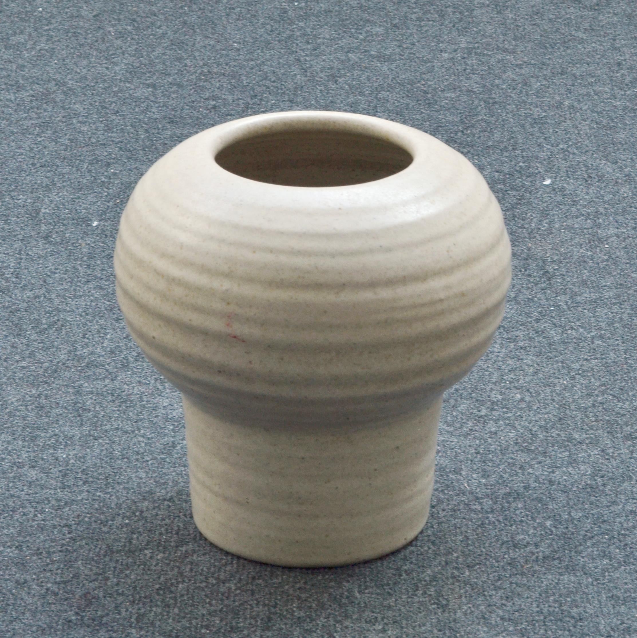 Group of Tall Studio Pottery Chalk White Sculptural Vases For Sale 3