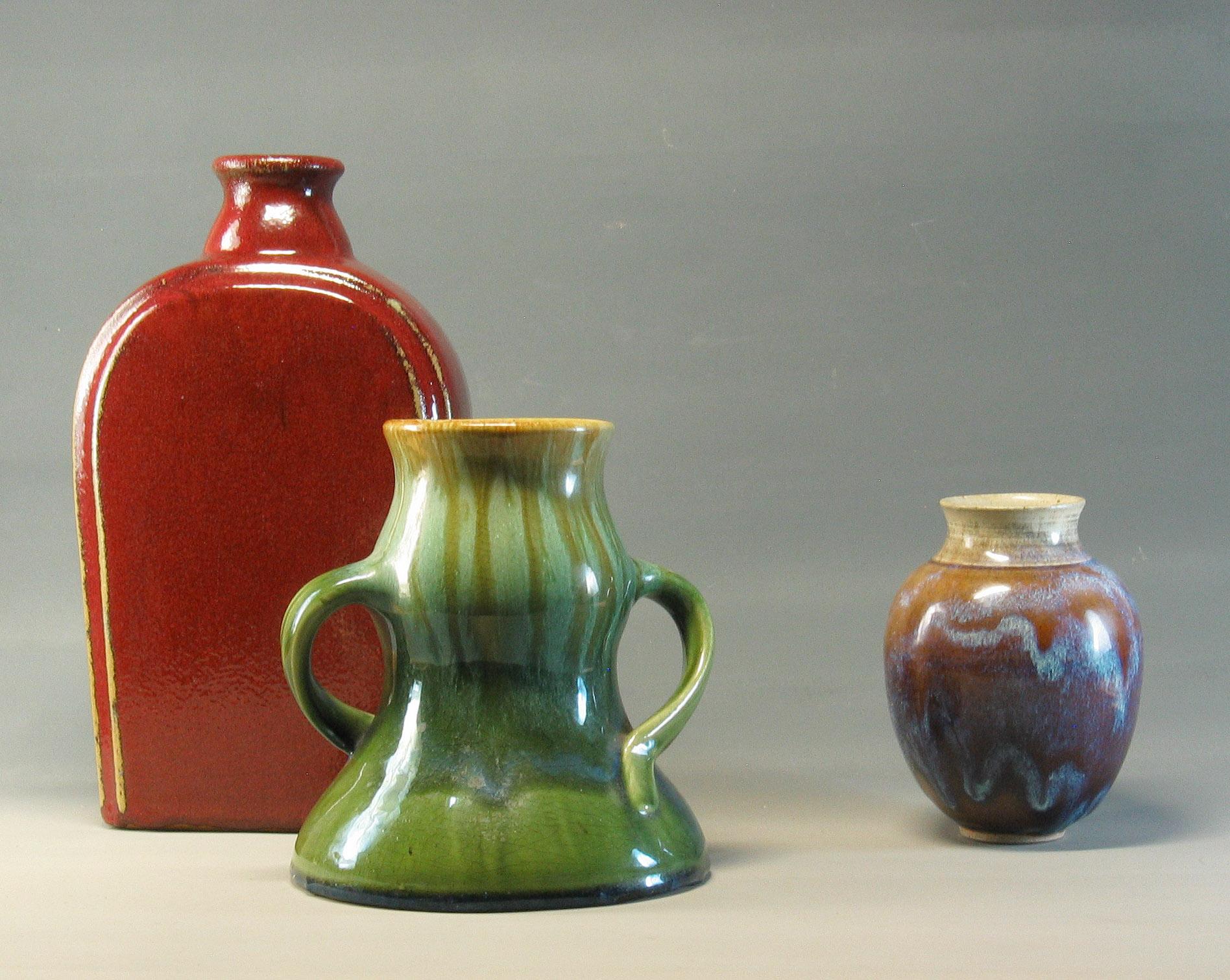 Group of Three 20th Century Art Pottery Pieces For Sale 5