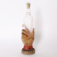 Two Antique French Hand Form Bottles, Priced Individually