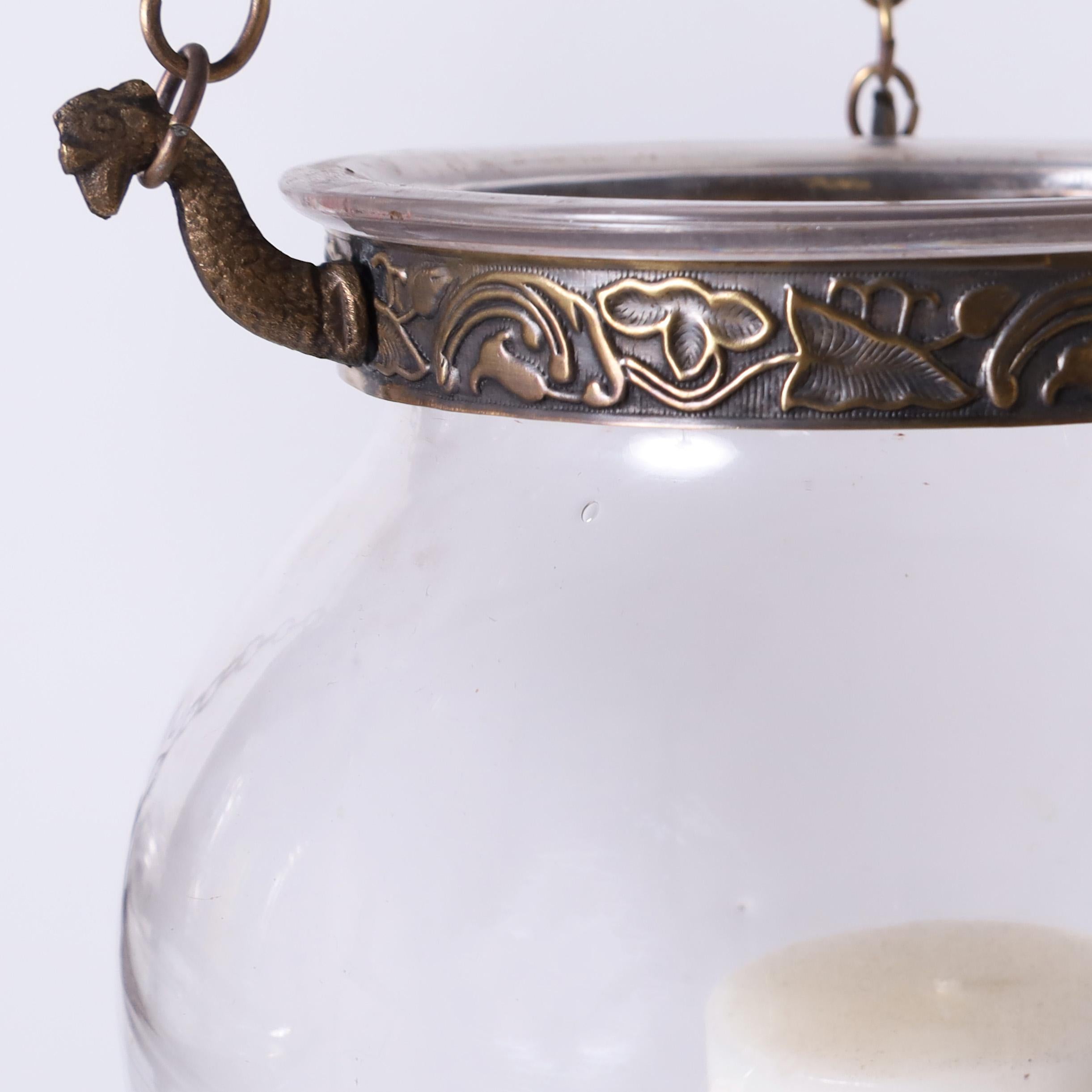 20th Century Two Antique Smoke Bell Light Fixtures, Priced Individually For Sale