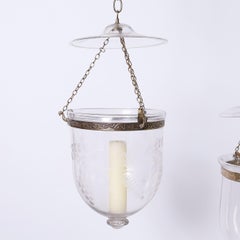 Group of Three Antique Smoke Bell Light Fixtures, Priced Individually