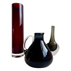 Group of Three Art Glass Vases, Sweden / Italy