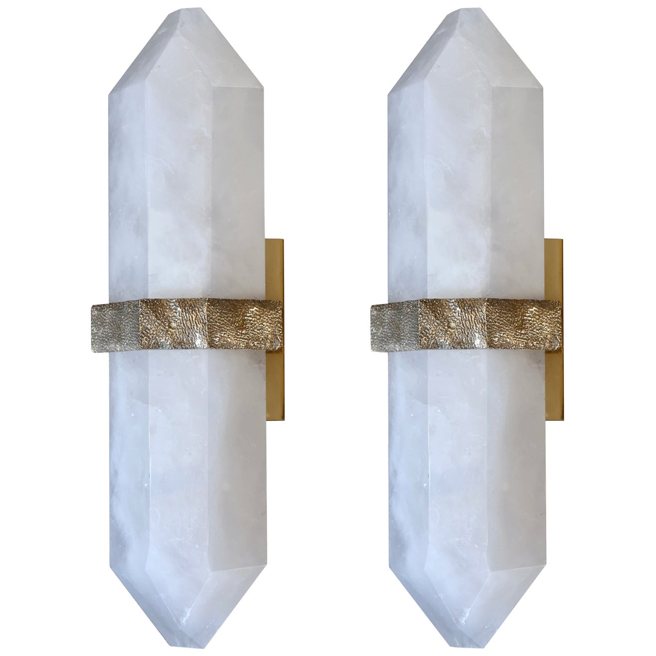 Groupe de trois appliques DDN Rock Crystal de Phoenix