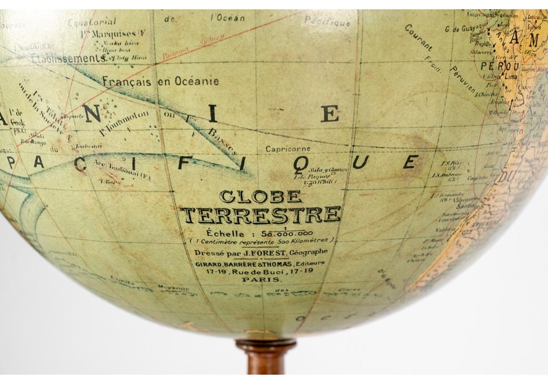 20th Century Group of Three Early 20th C. French Tabletop Globes on Stands, Including G. Thom