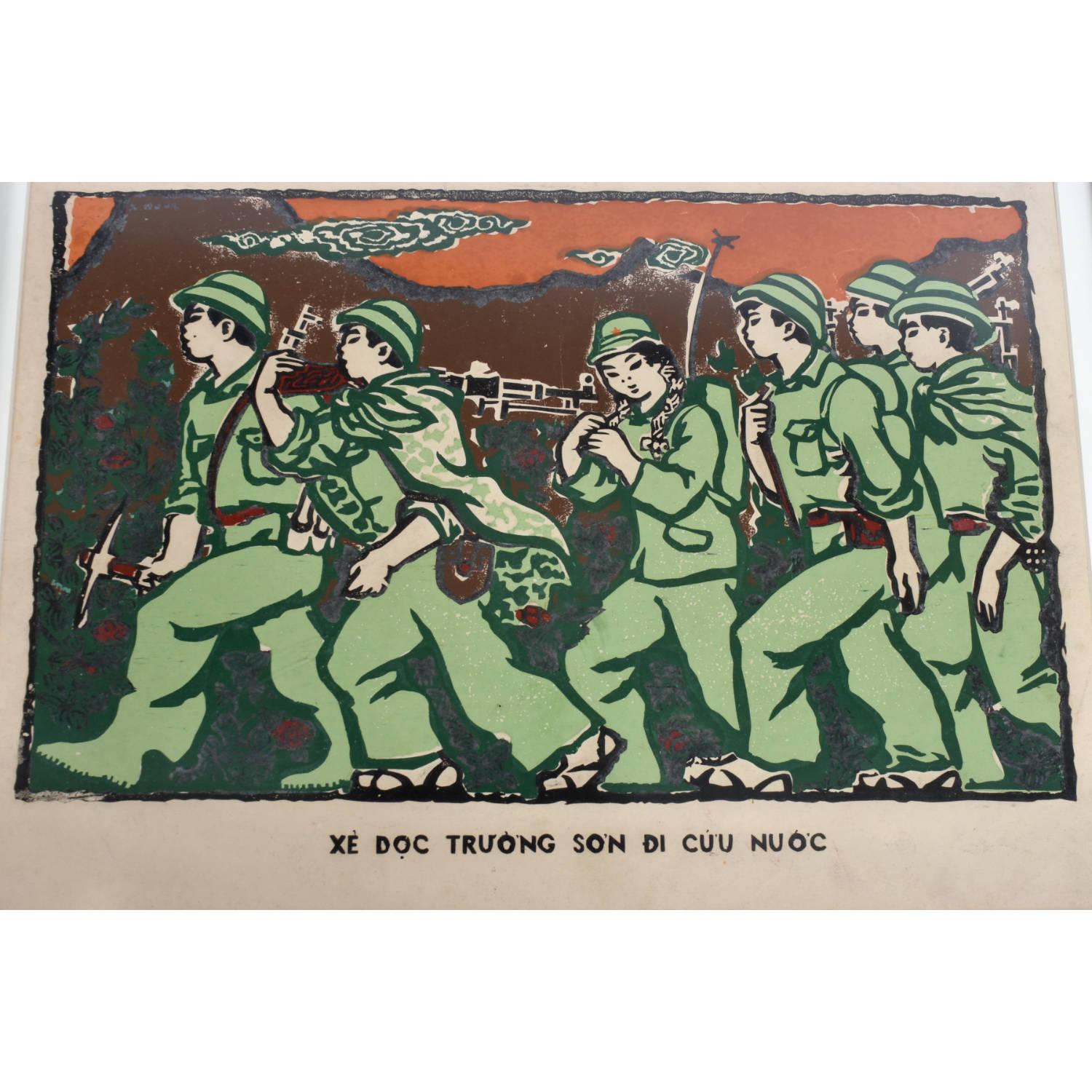 20th Century Group of Three Framed North Vietnam War Propaganda Posters