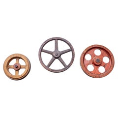 Group Of Three Industrial Era Wheel Form Foundry Patterns