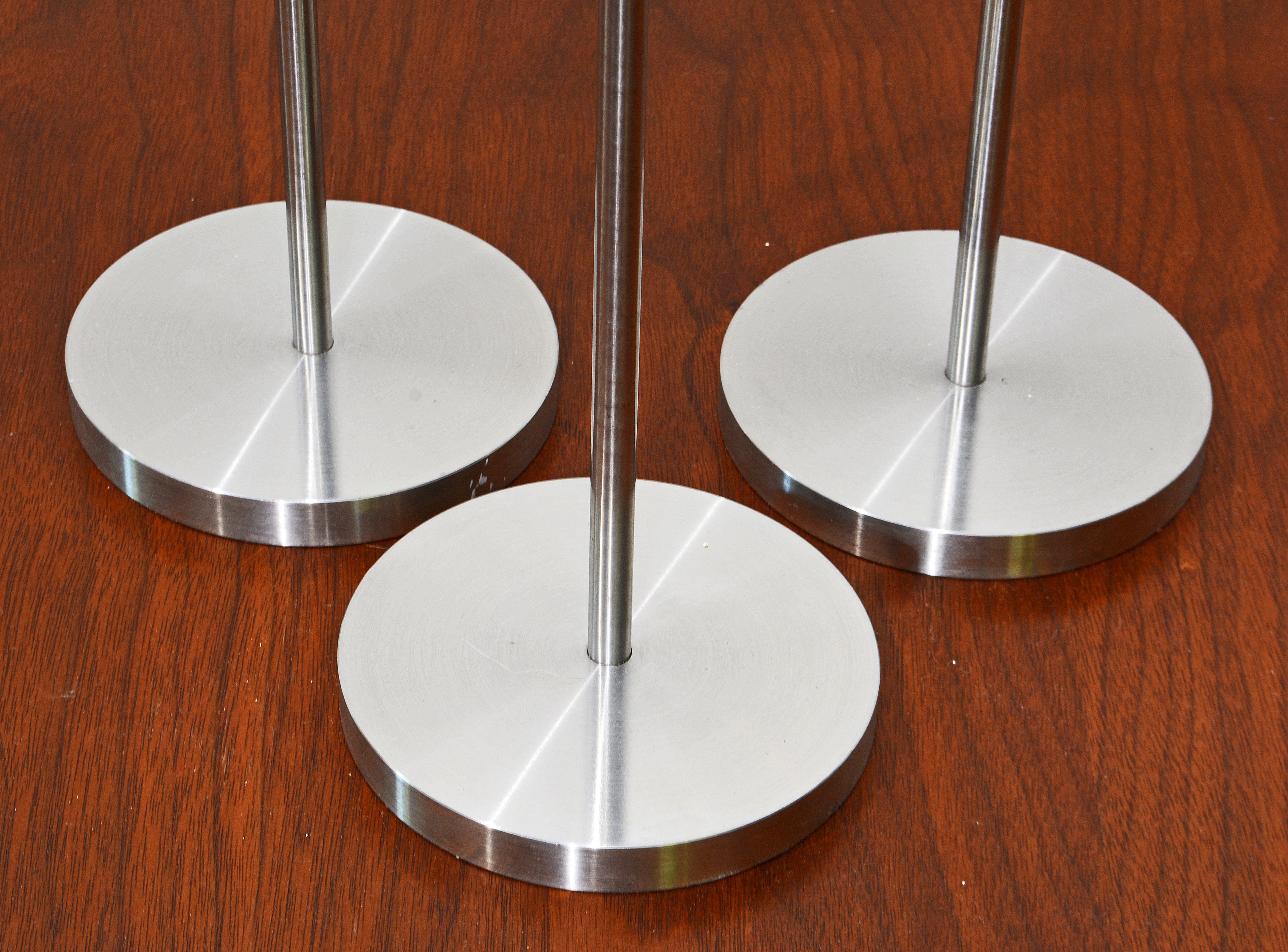 Group of Three Modern Minimalist Design Stainless Steel Tea Lights Candle Holder For Sale 3