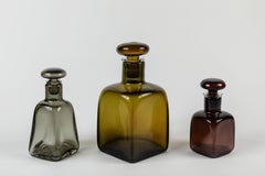 Group of Three Murano Glass Bottles / Decanters by Venini