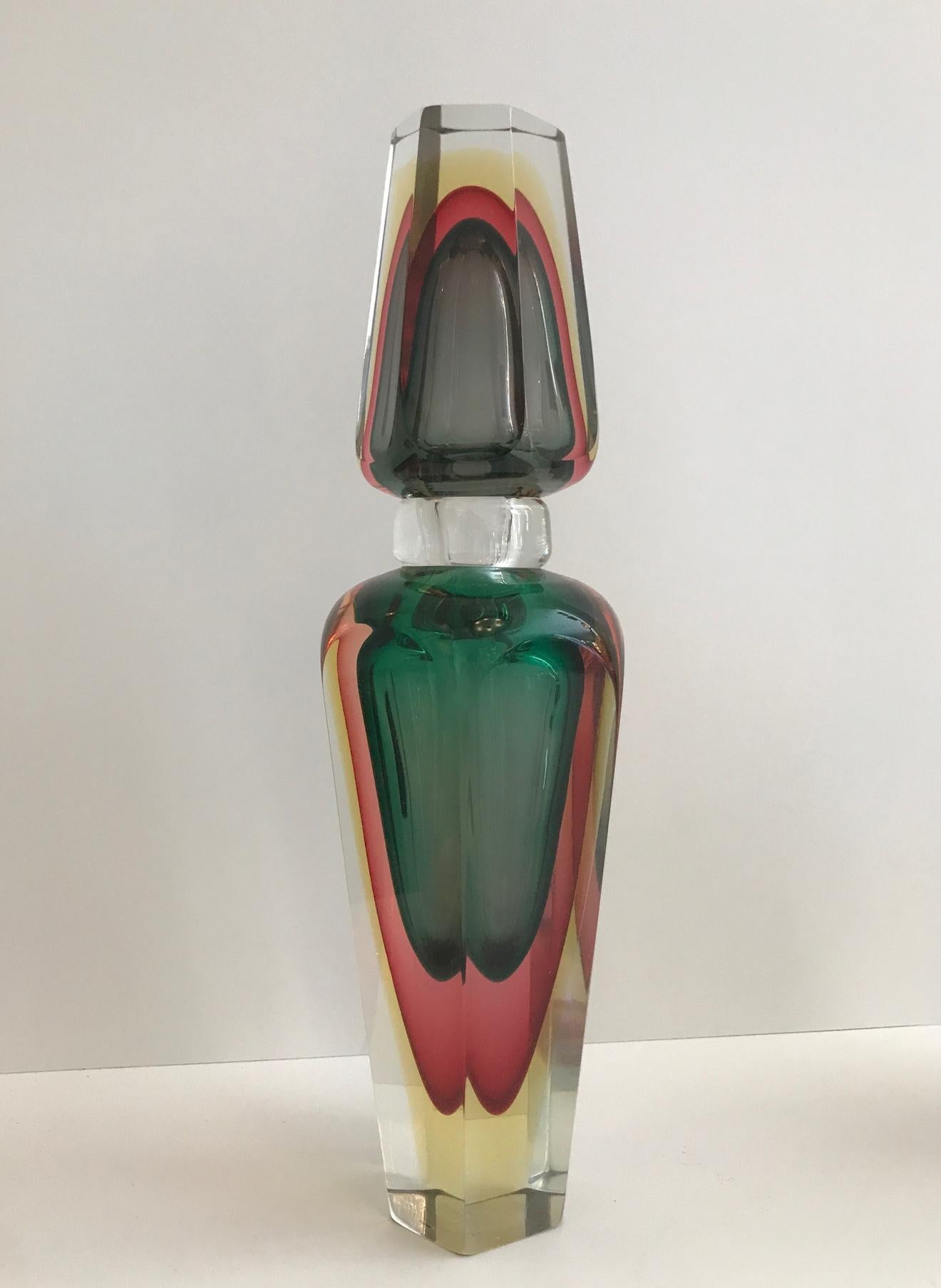 Group of Three Murano Glass Perfume Bottles In Excellent Condition In Miami, FL