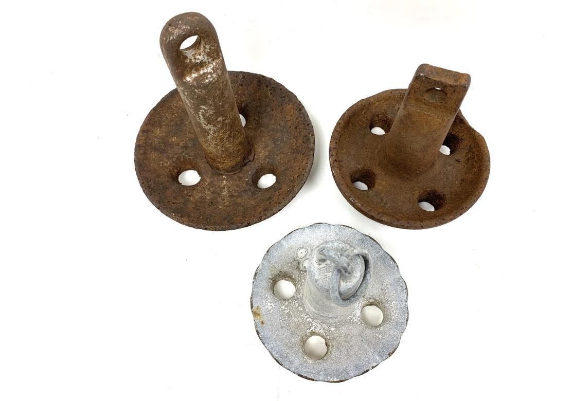 Industrial Group of Three Nautical Mushroom Anchors For Sale