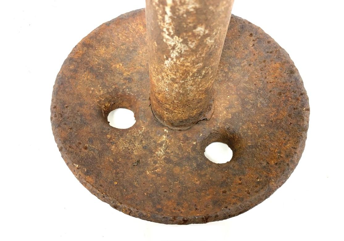 Group of Three Nautical Mushroom Anchors In Distressed Condition For Sale In Bridgeport, CT