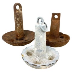 Vintage Group of Three Nautical Mushroom Anchors