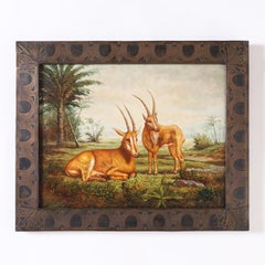 Group of Three Oil Paintings of African Animals, Priced Individually
