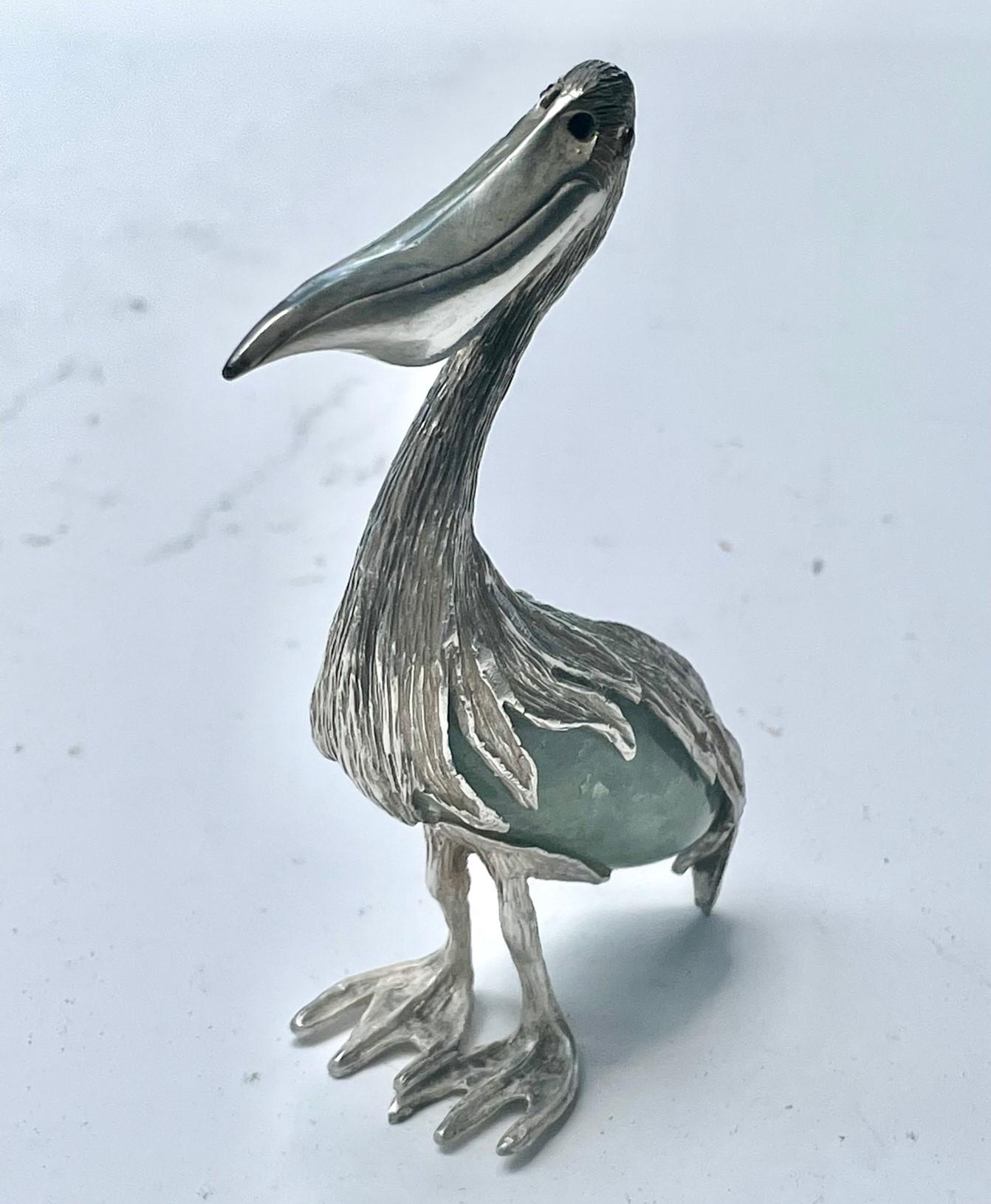 Group of Three Rare Miniature Animals in Sterling Silver and Semi-Precious Stone 3