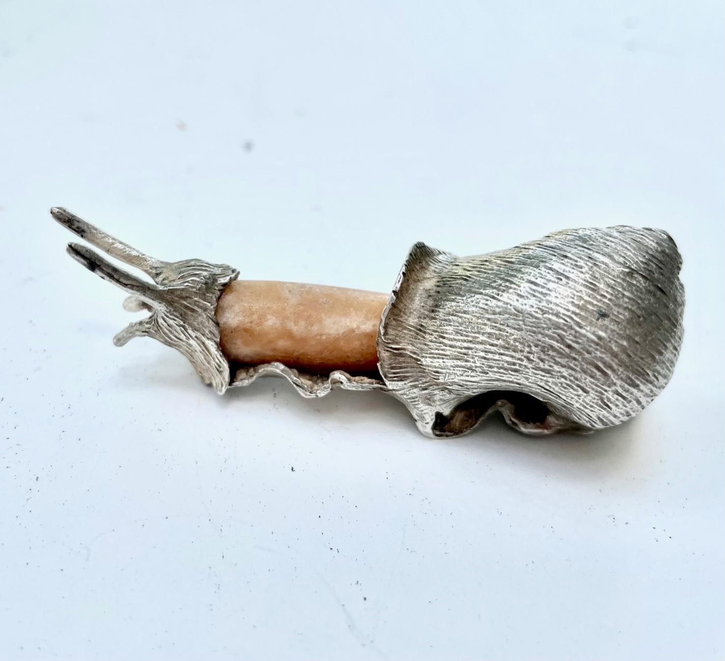 Modern Group of Three Rare Miniature Animals in Sterling Silver and Semi-Precious Stone