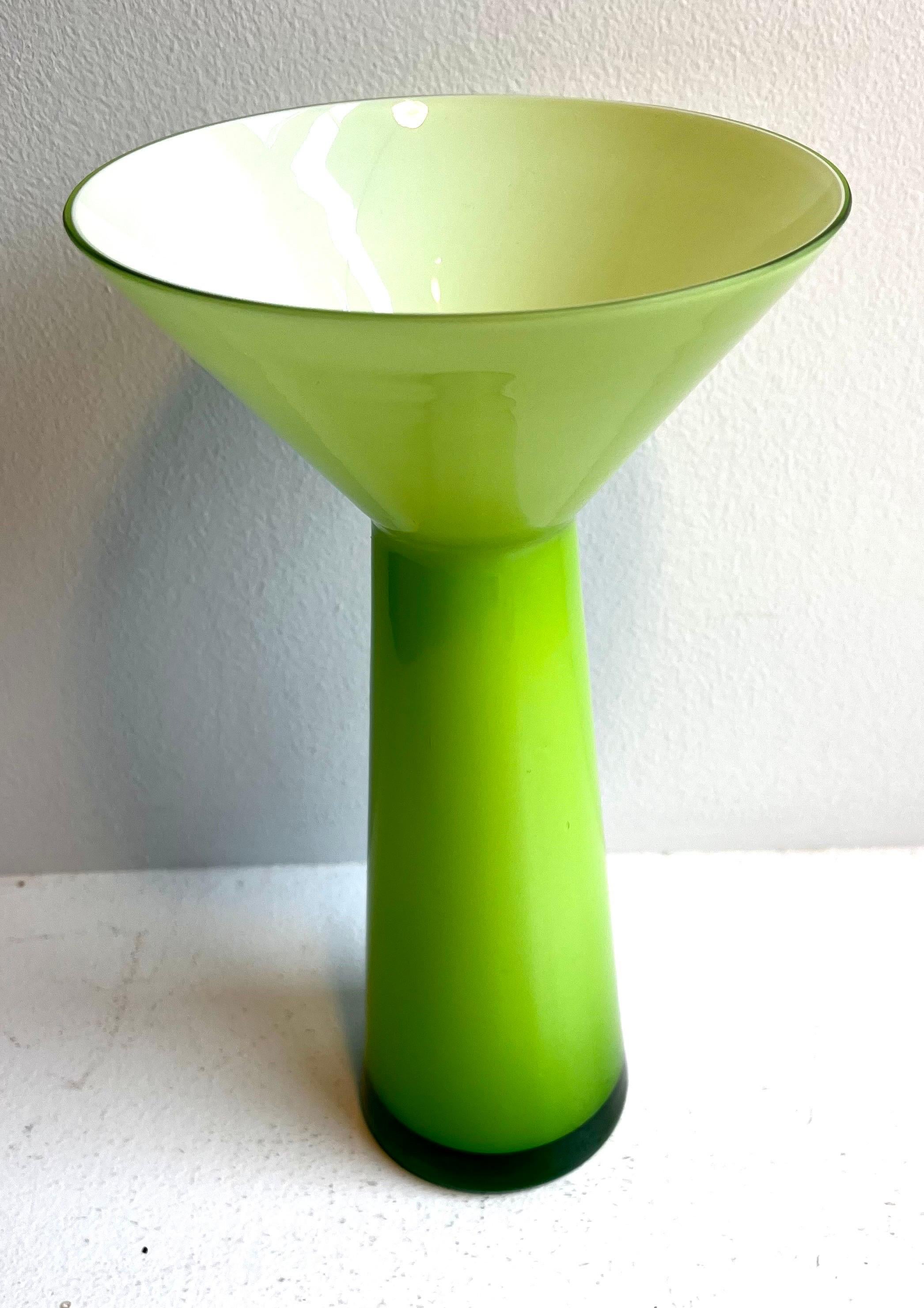 Group of Three Vintage Decorative Tall Glass Vessels, Denmark, 1960's For Sale 5