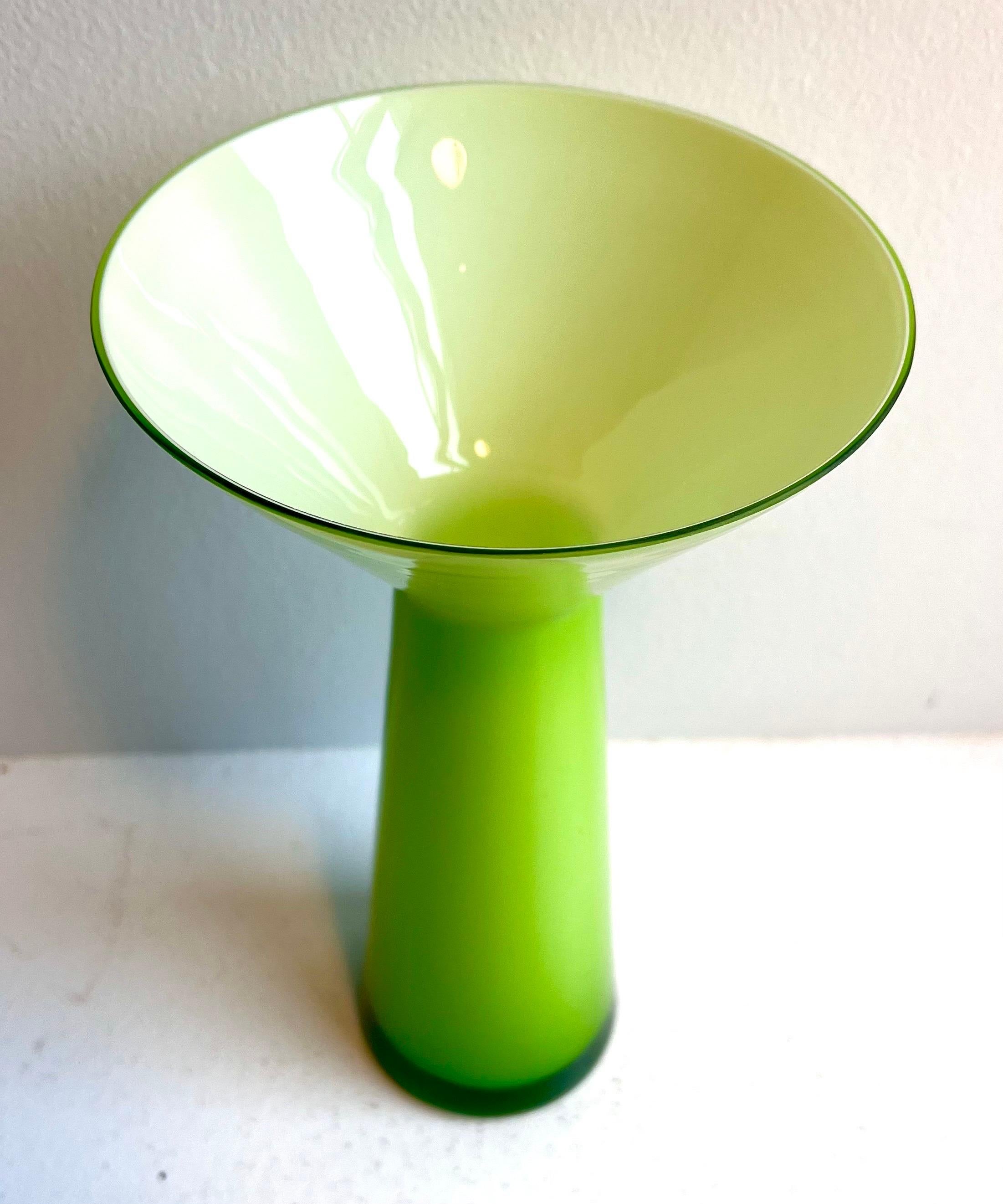 Group of Three Vintage Decorative Tall Glass Vessels, Denmark, 1960's For Sale 6