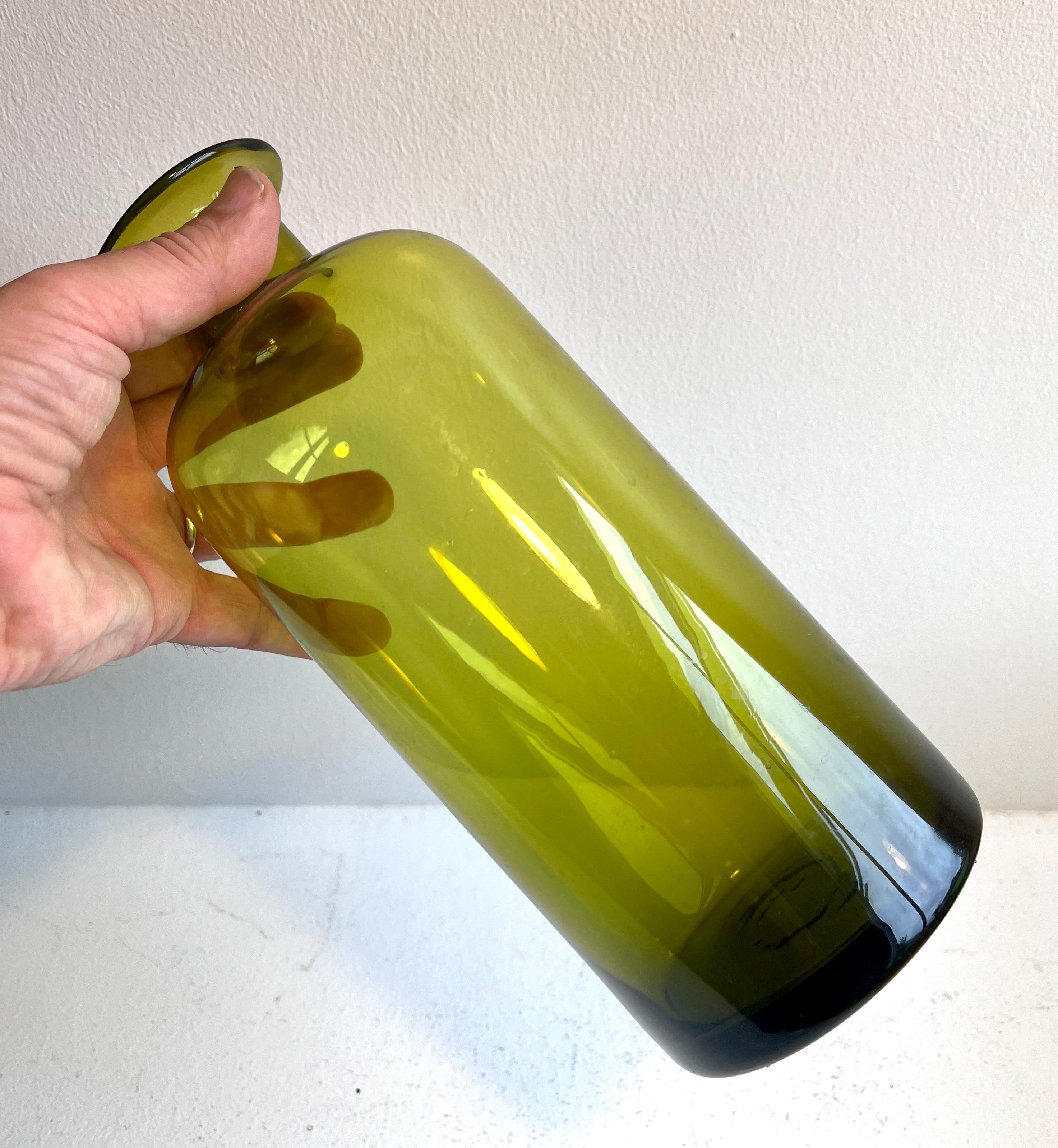 20th Century Group of Three Vintage Decorative Tall Glass Vessels, Denmark, 1960's For Sale