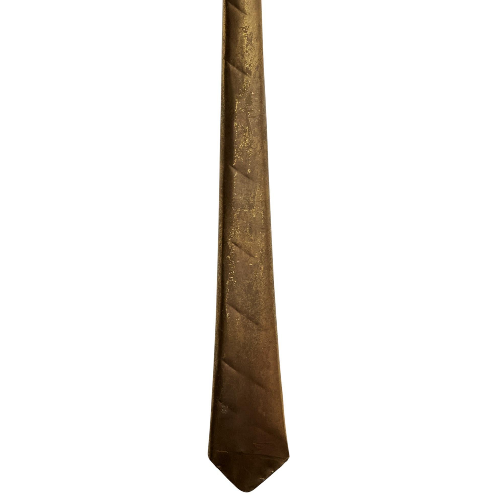 Grupo de tres esculturas vintage de metal en forma de hoja de palmera Hecho a mano en venta