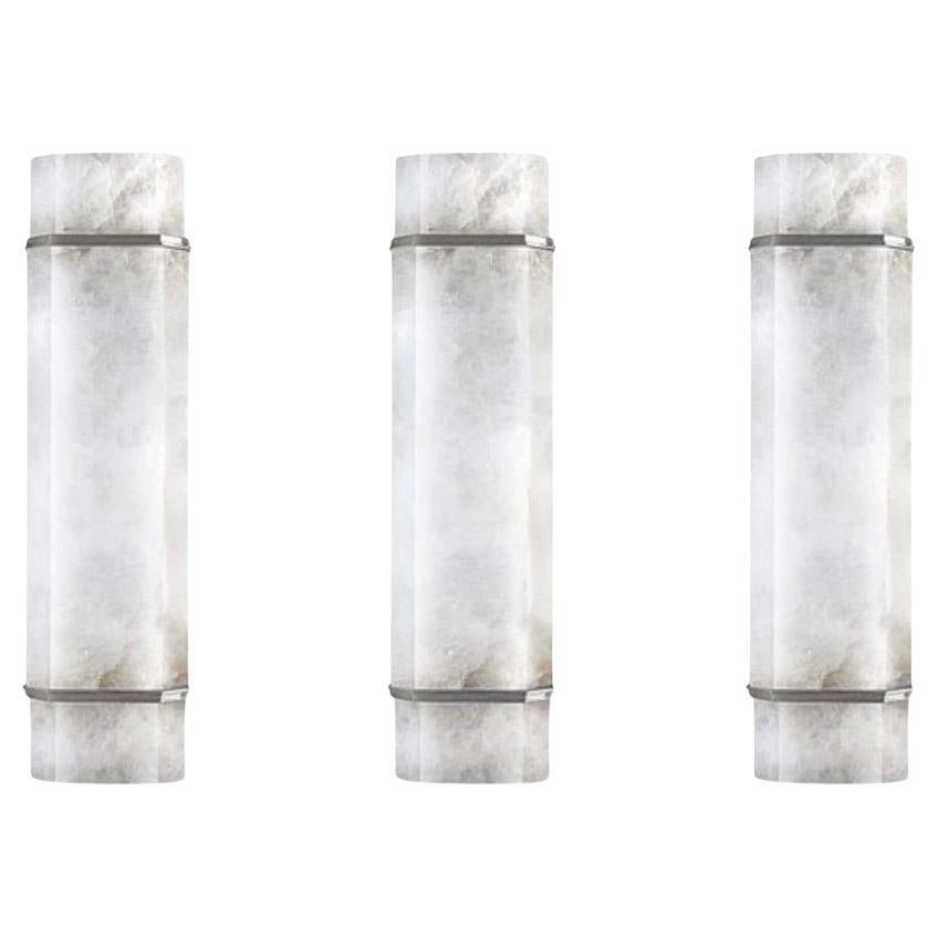 Group of Three WHN18 Rock Crystal Sconces By Phoenix