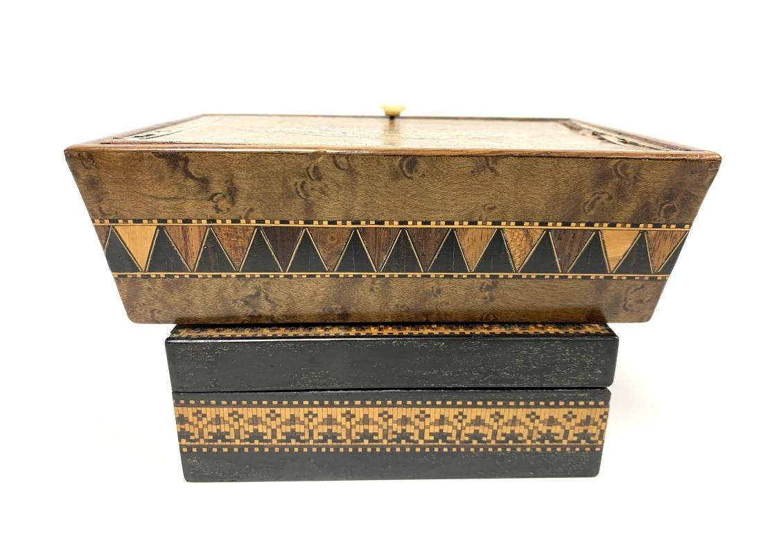 Grupo De Cajas De Mesa Victorianas De Tunbridge Ware en venta 2
