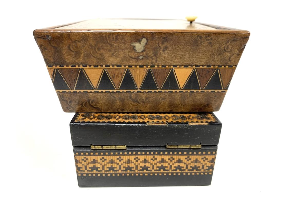 Grupo De Cajas De Mesa Victorianas De Tunbridge Ware en venta 3