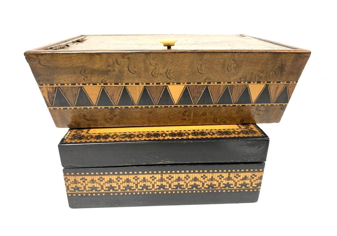 Grupo De Cajas De Mesa Victorianas De Tunbridge Ware en venta 4