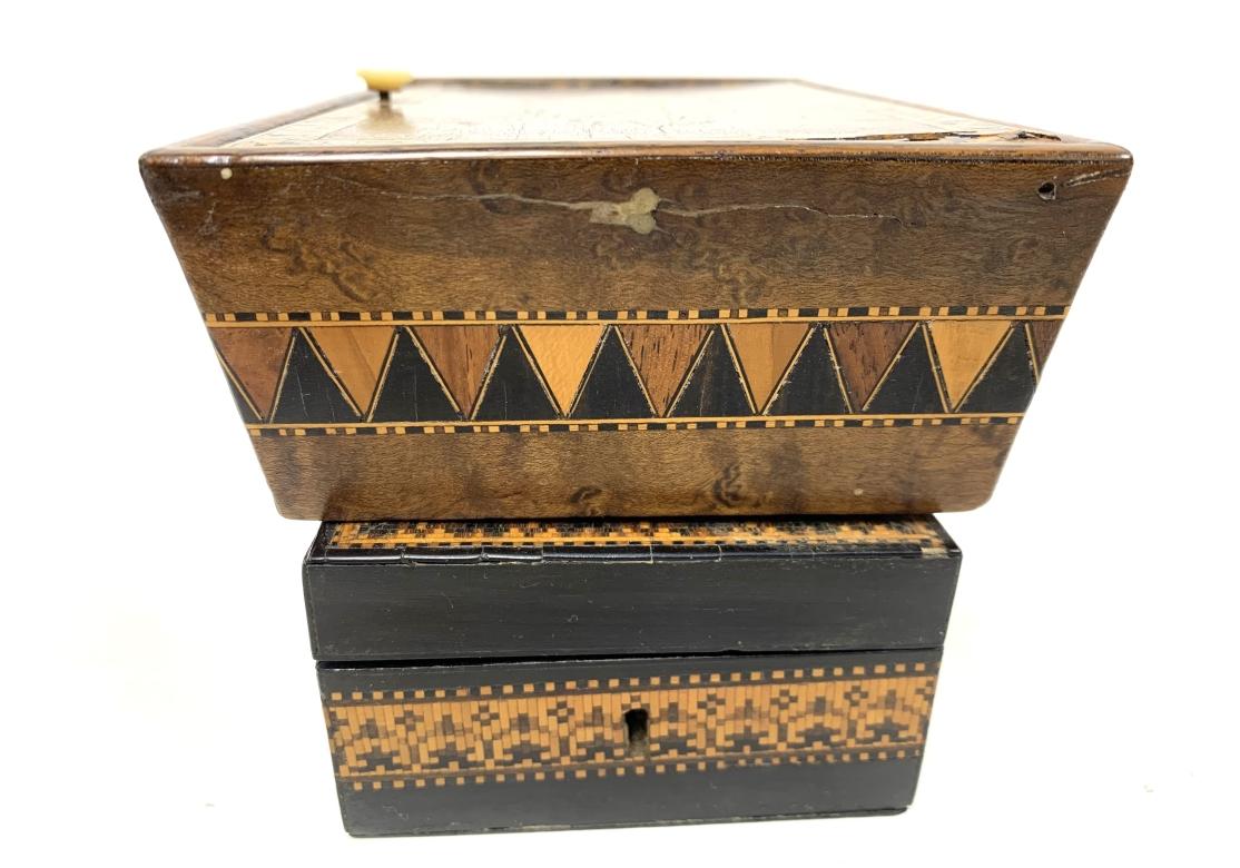 Grupo De Cajas De Mesa Victorianas De Tunbridge Ware en venta 5