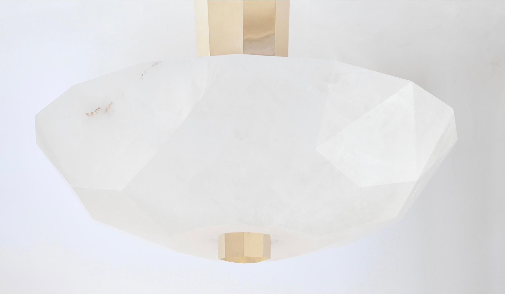 Rock Crystal Claudia Semi Flush Mounts by Phoenix For Sale