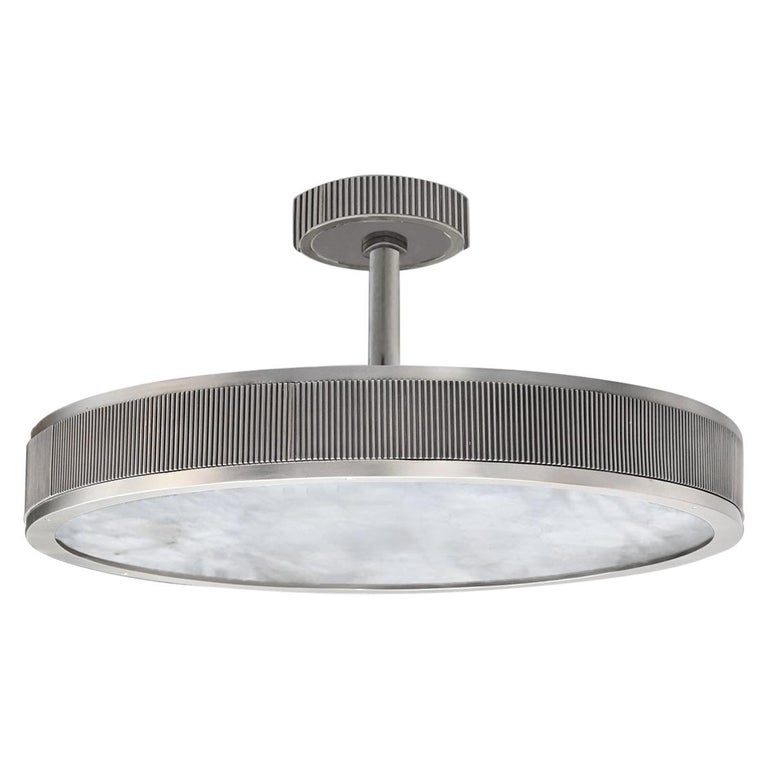 Renaissance Rock Crystal 6 Light 120V Semi-Flush Mount in Black with Amethyst &