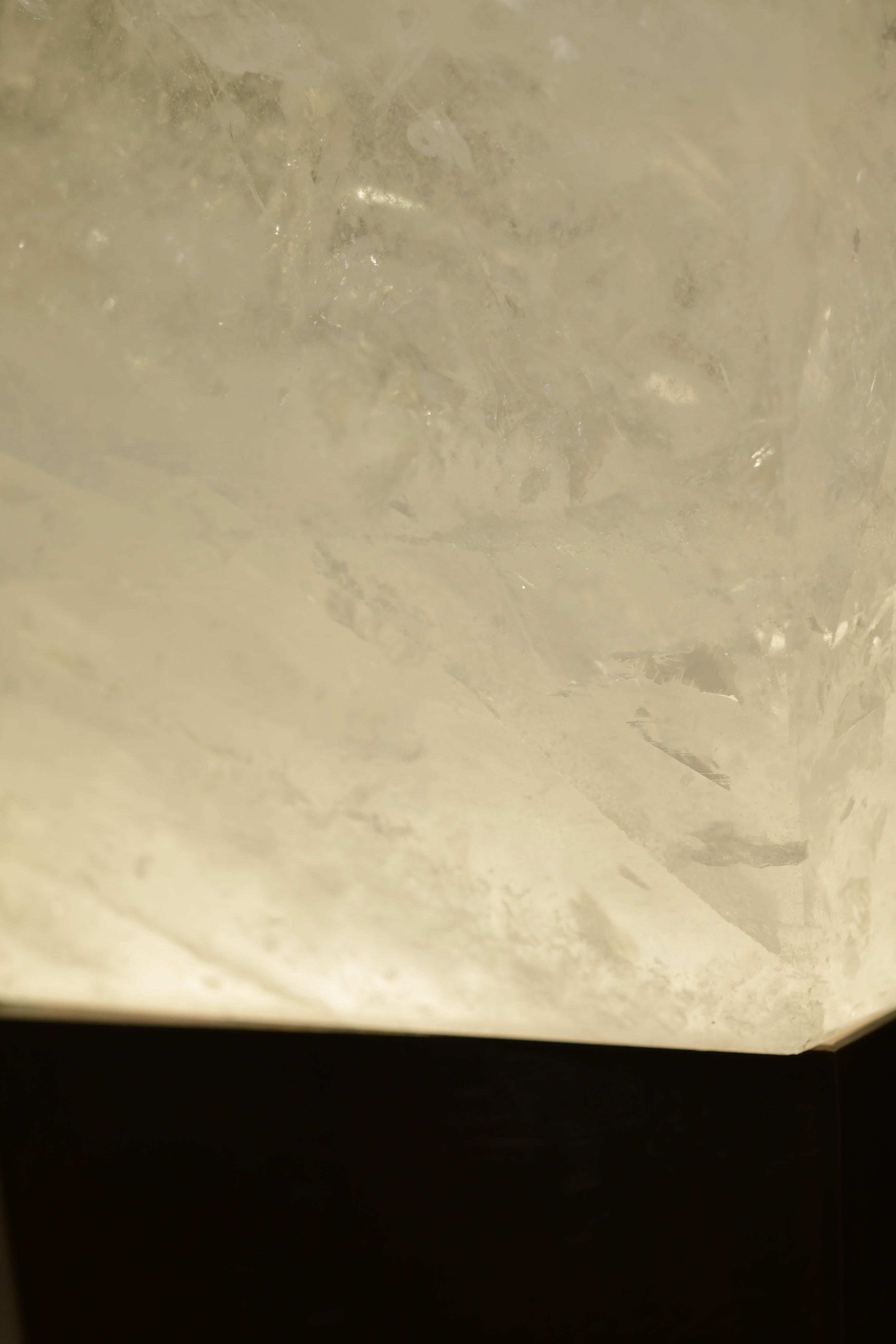 Groupe de deux lampes obélisques en cristal de roche par Phoenix en vente 1