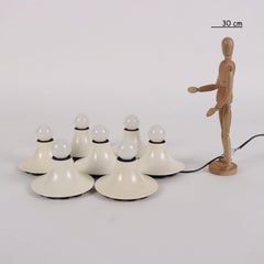 Group of Wall Lamps Artemide Teti Plastic, Italy, 1970s