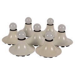 Group of Wall Lamps Artemide Teti Plastic, Italy, 1970s