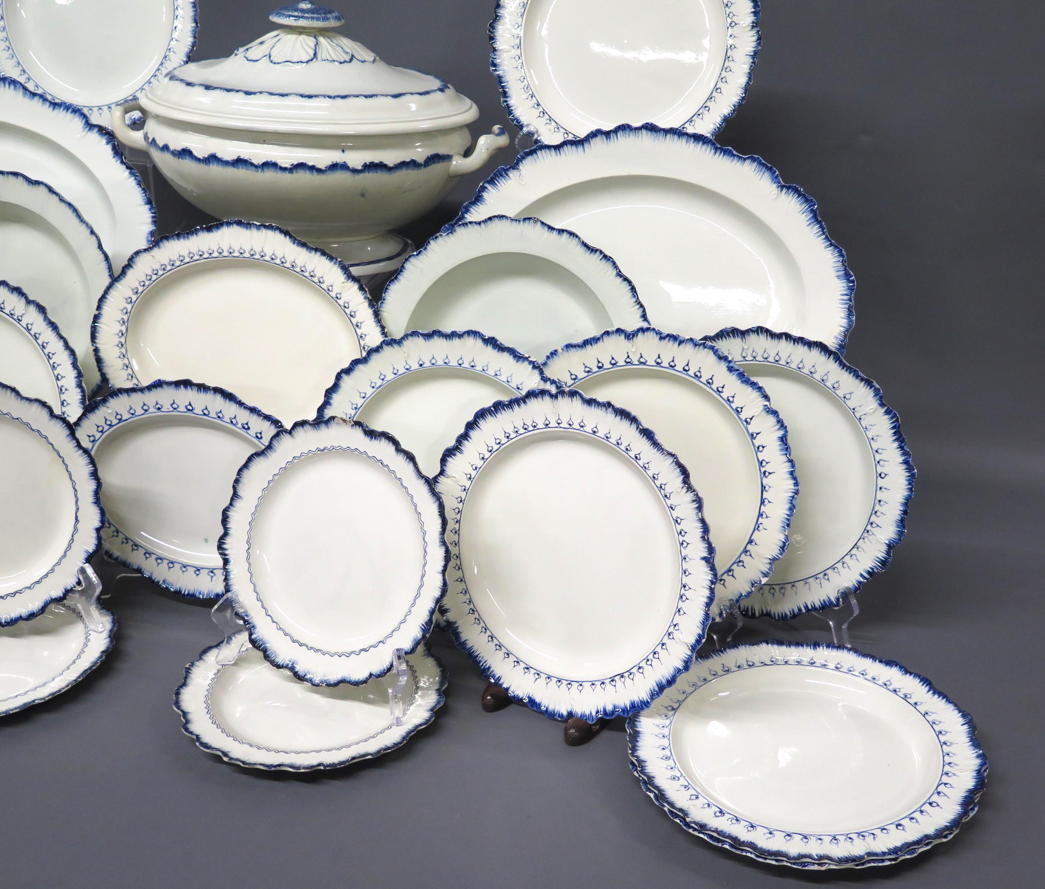 Neoclassical Group of Wedgwood Feather Edge Creamware / Pearlware For Sale