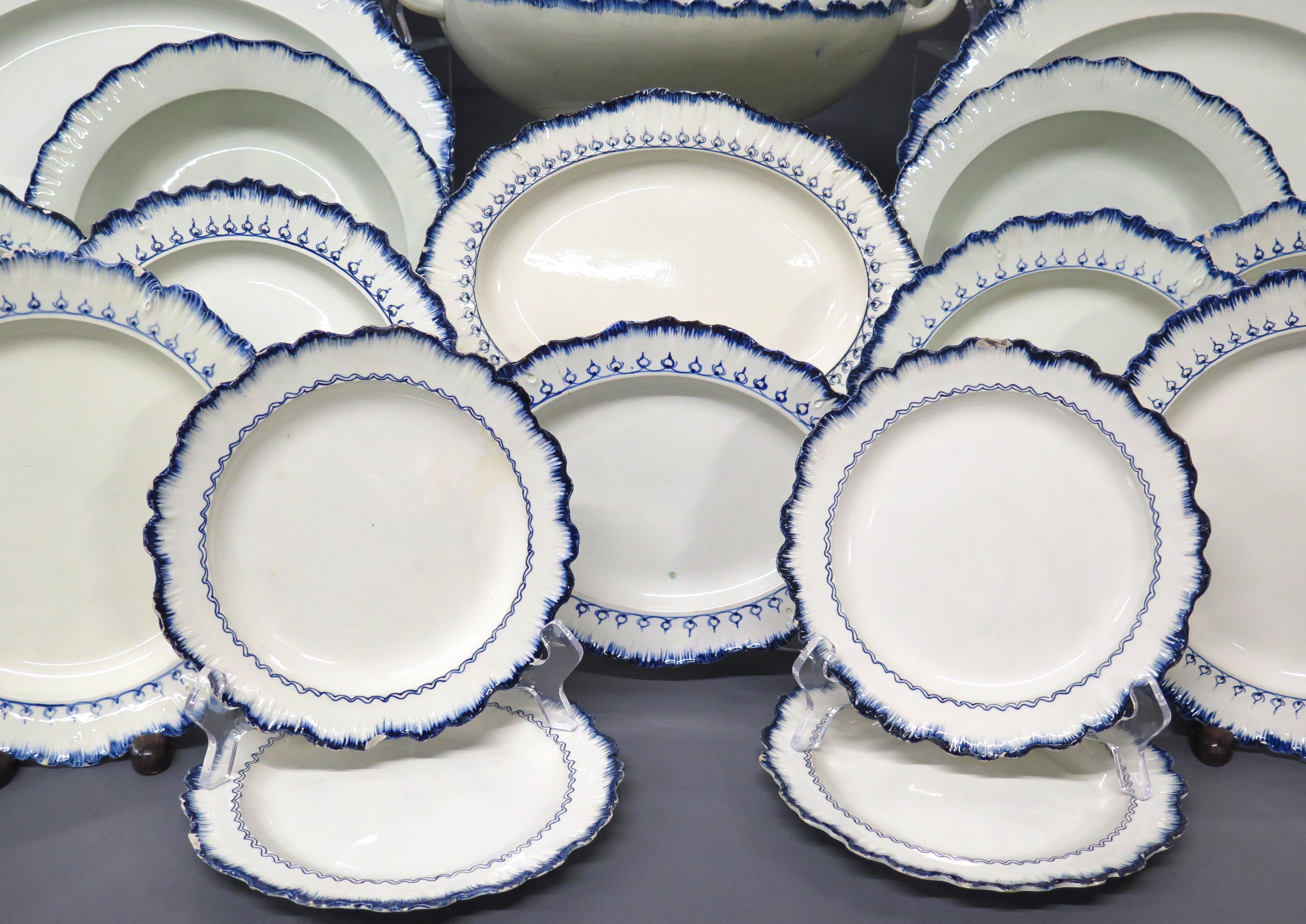 Fired Group of Wedgwood Feather Edge Creamware / Pearlware For Sale