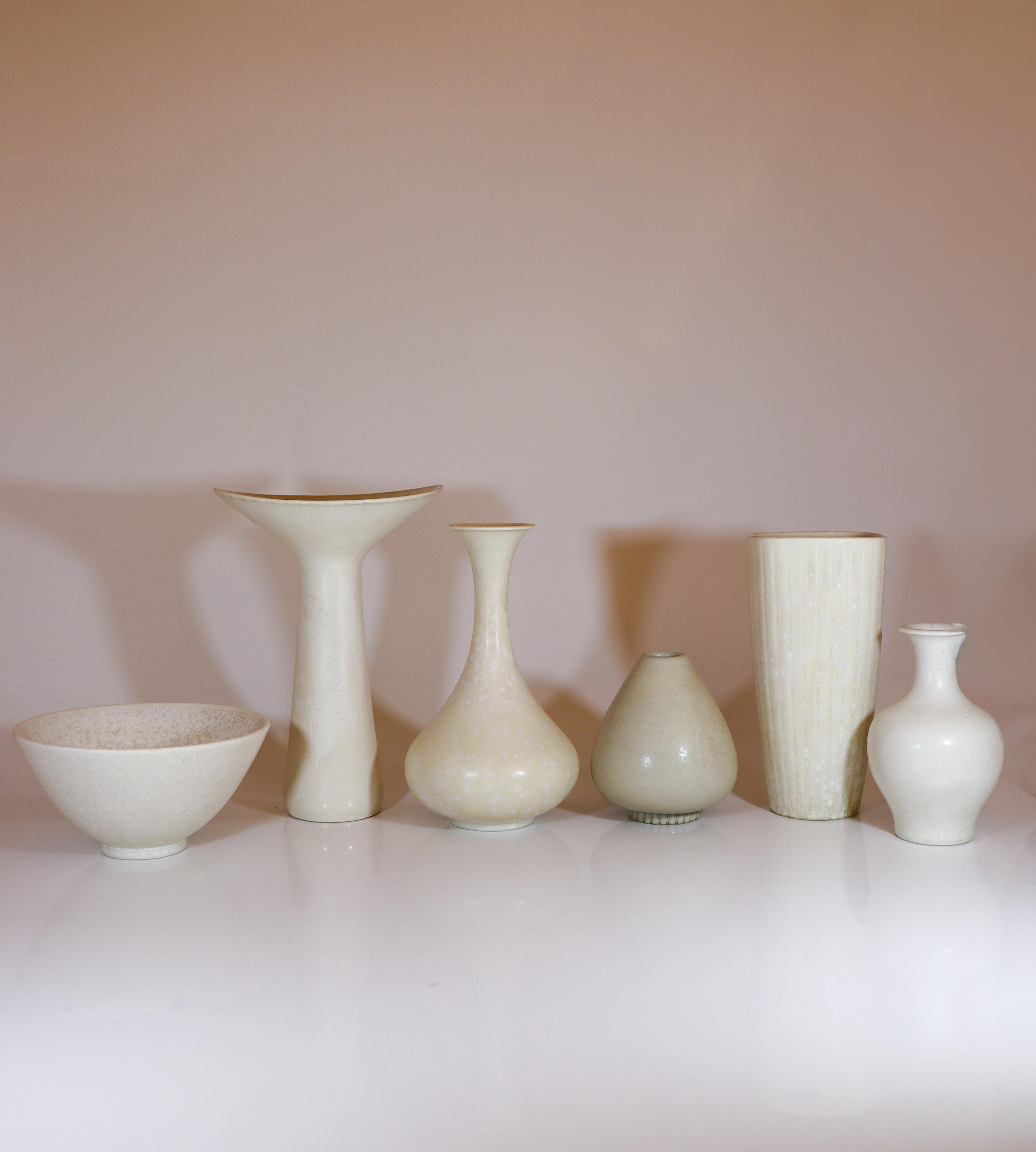 XX secolo Group of White Ceramics by Nylund & Stålhane - Rörstrand - Midcentury Modern in vendita