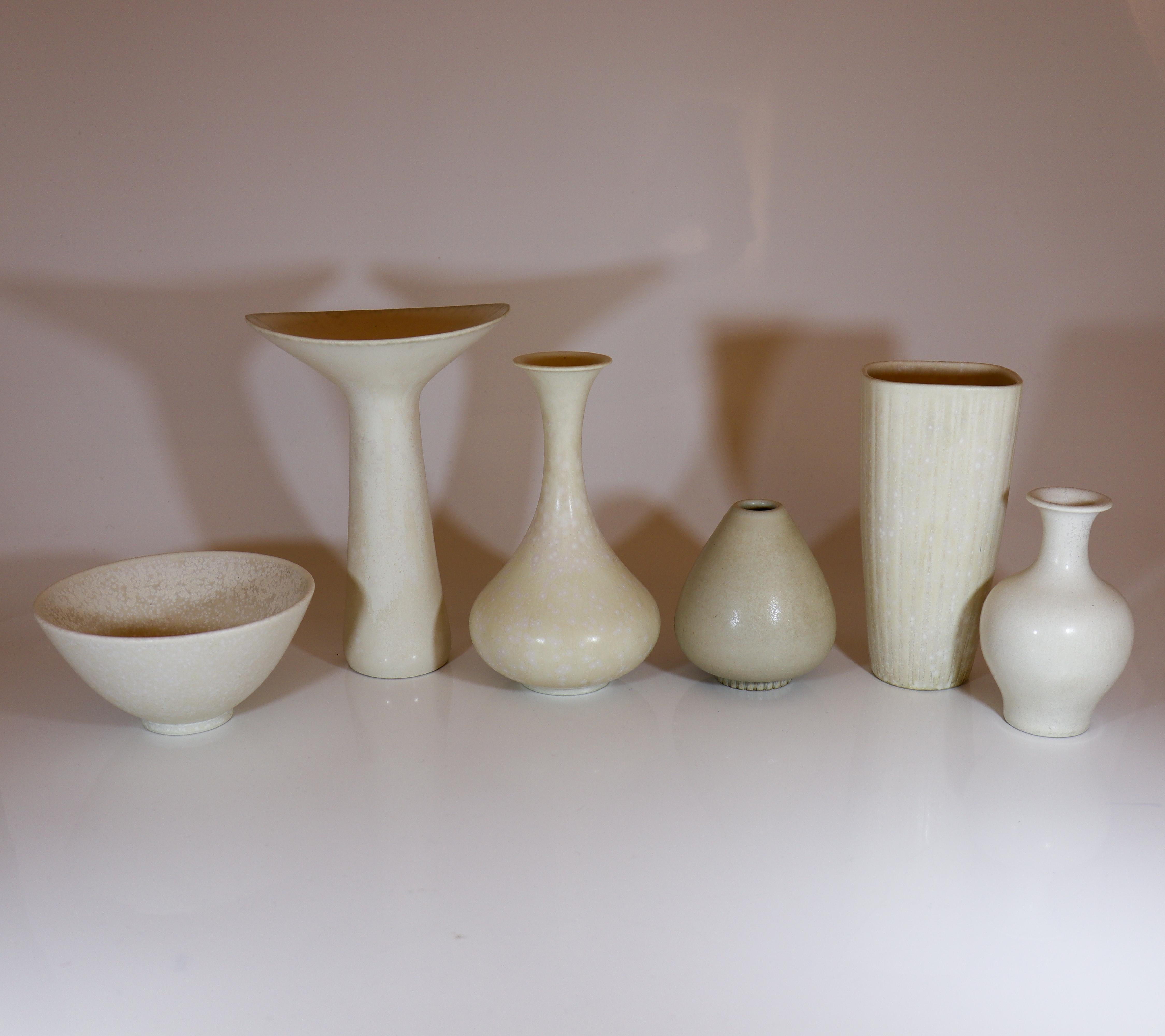 Ceramica Group of White Ceramics by Nylund & Stålhane - Rörstrand - Midcentury Modern in vendita