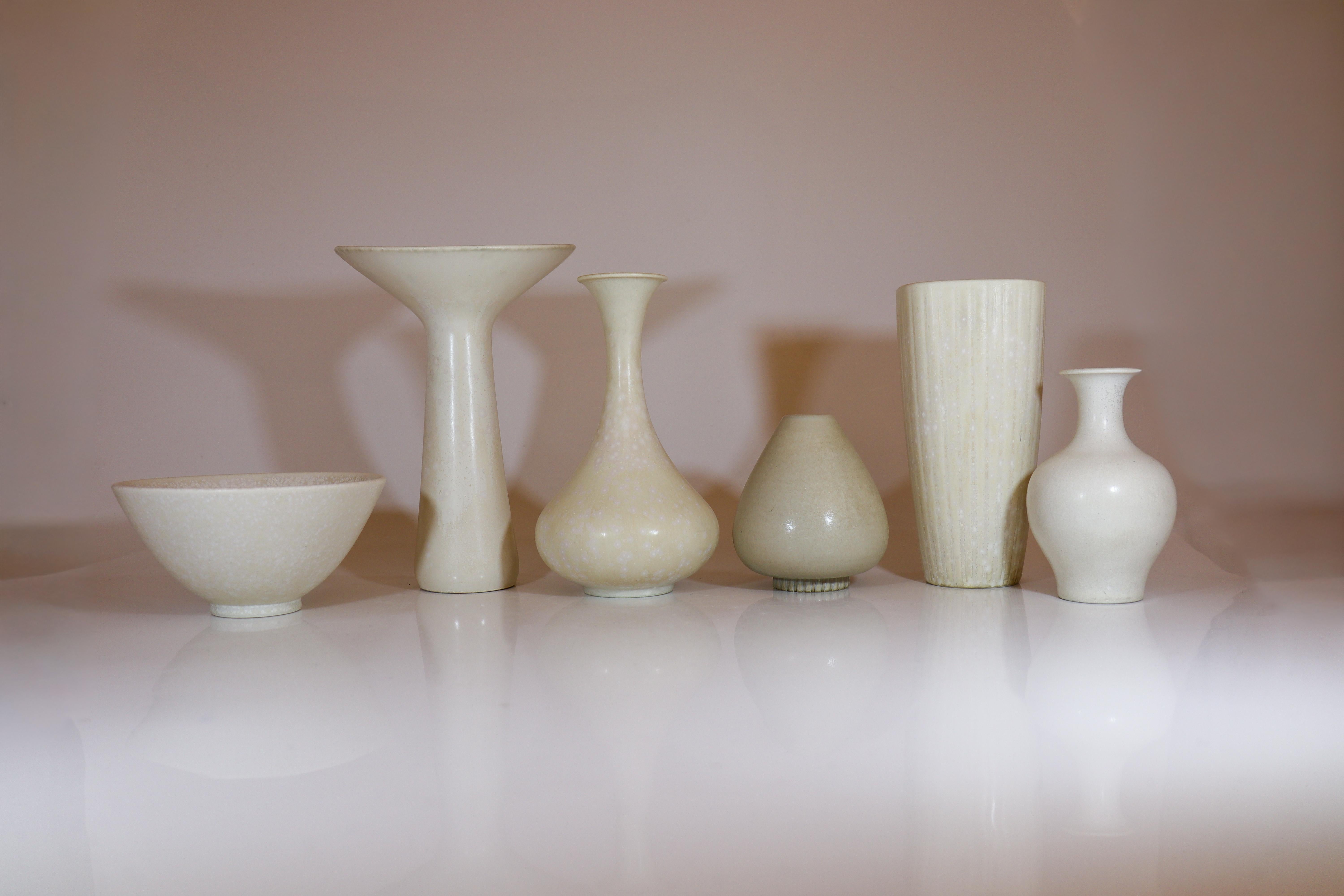 Group of White Ceramics by Nylund & Stålhane - Rörstrand - Midcentury Modern in vendita 1