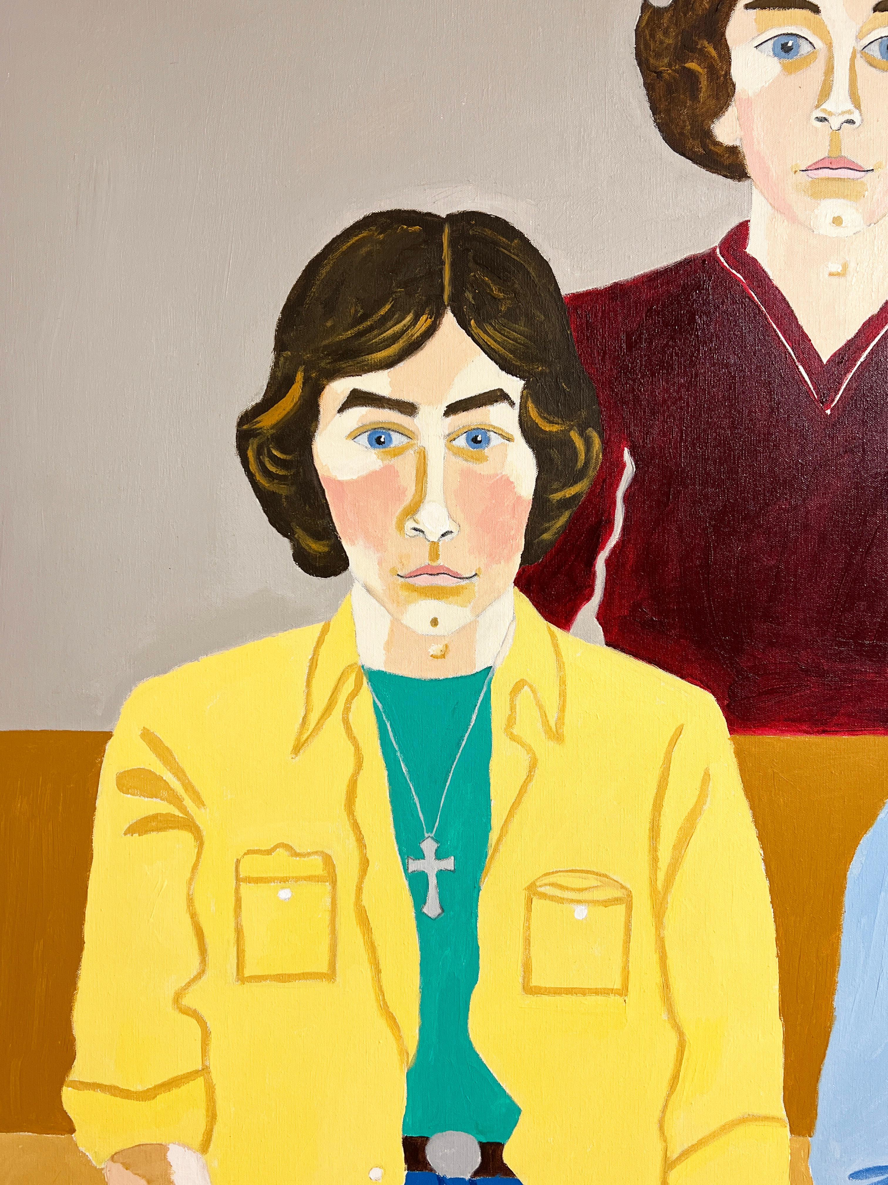 American Group Portrait in Manner of Allice Neel Titled 