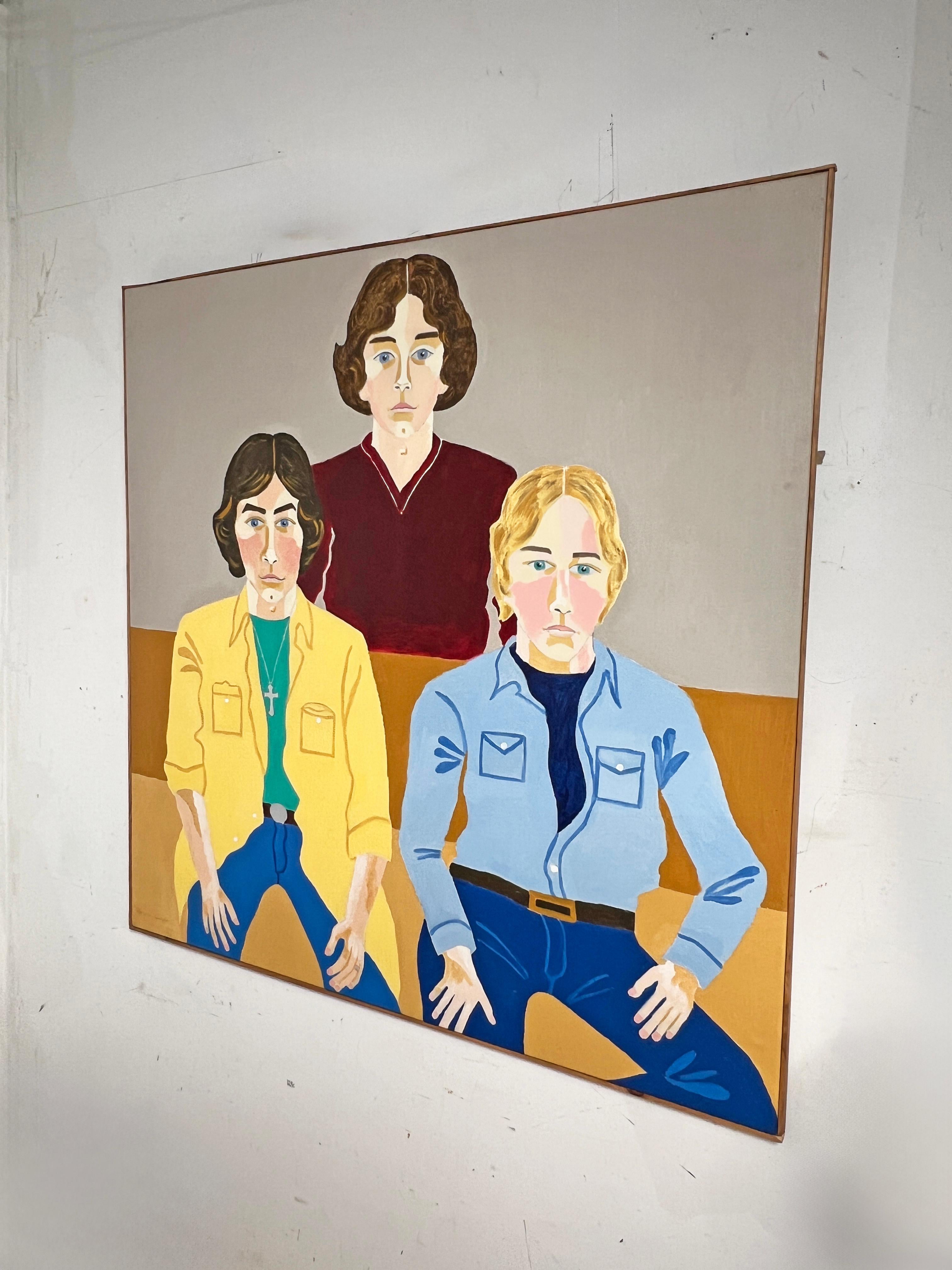 Group Portrait in Manner of Allice Neel Titled 