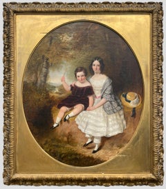 Group Portrait of Two Children by James Bennett H. Smith (British, fl. 1830–1847