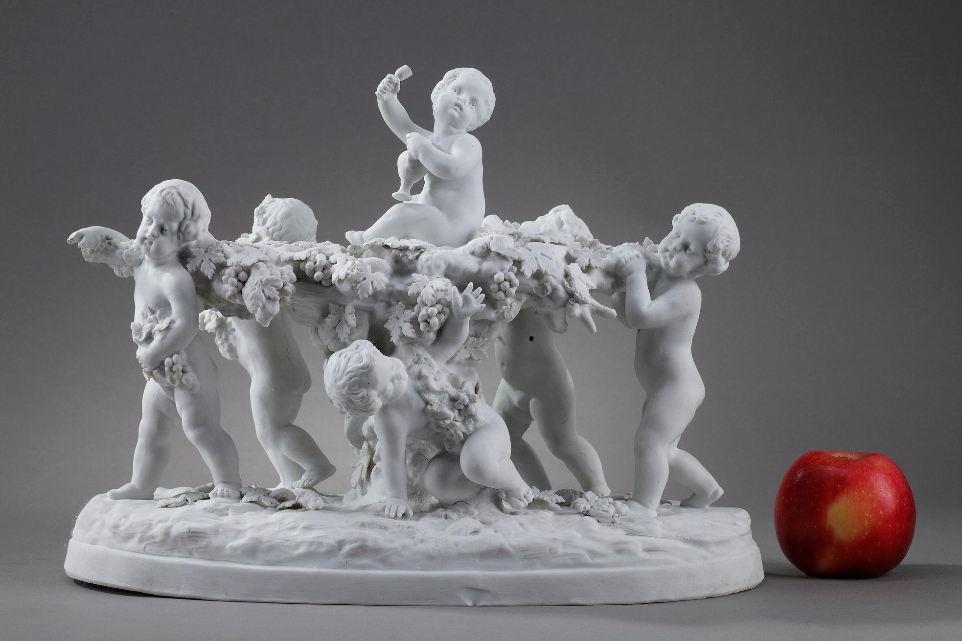Groupe en biscuit de porcelaine appelé 