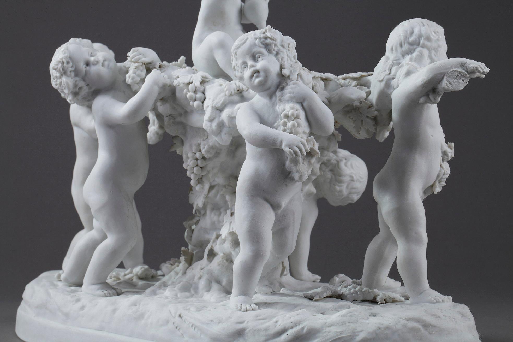 Groupe En Biscuit "Le Triomphe D'enfants Vendangeurs" at 1stDibs