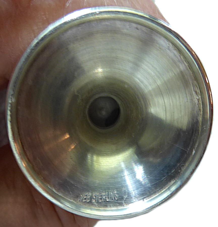 Groupe de 15 pièces en argent sterling vintage S/P Petites tasses à vodka caviar en vente 8