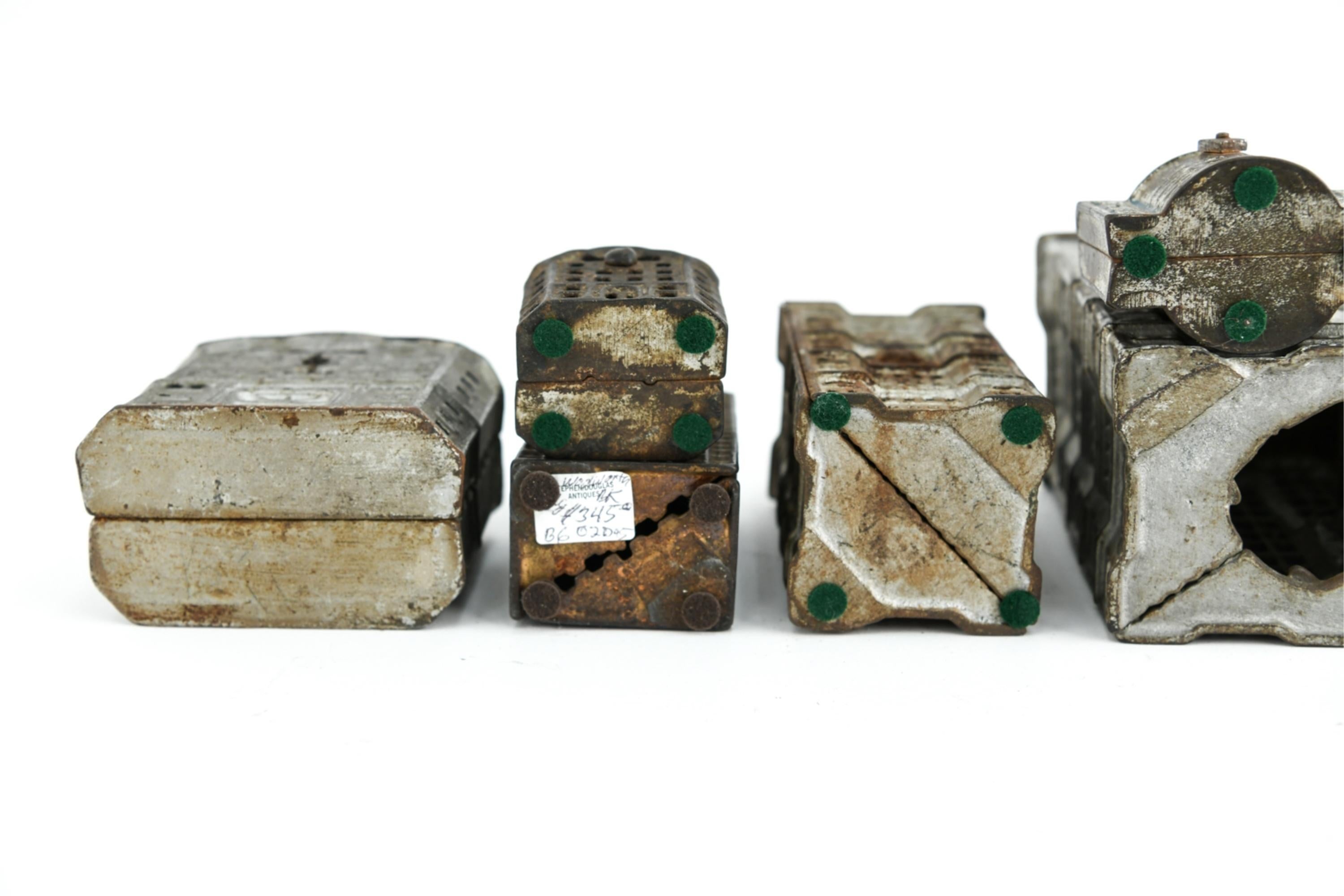 Grouping of Cast Iron Miniature Buildings For Sale 9
