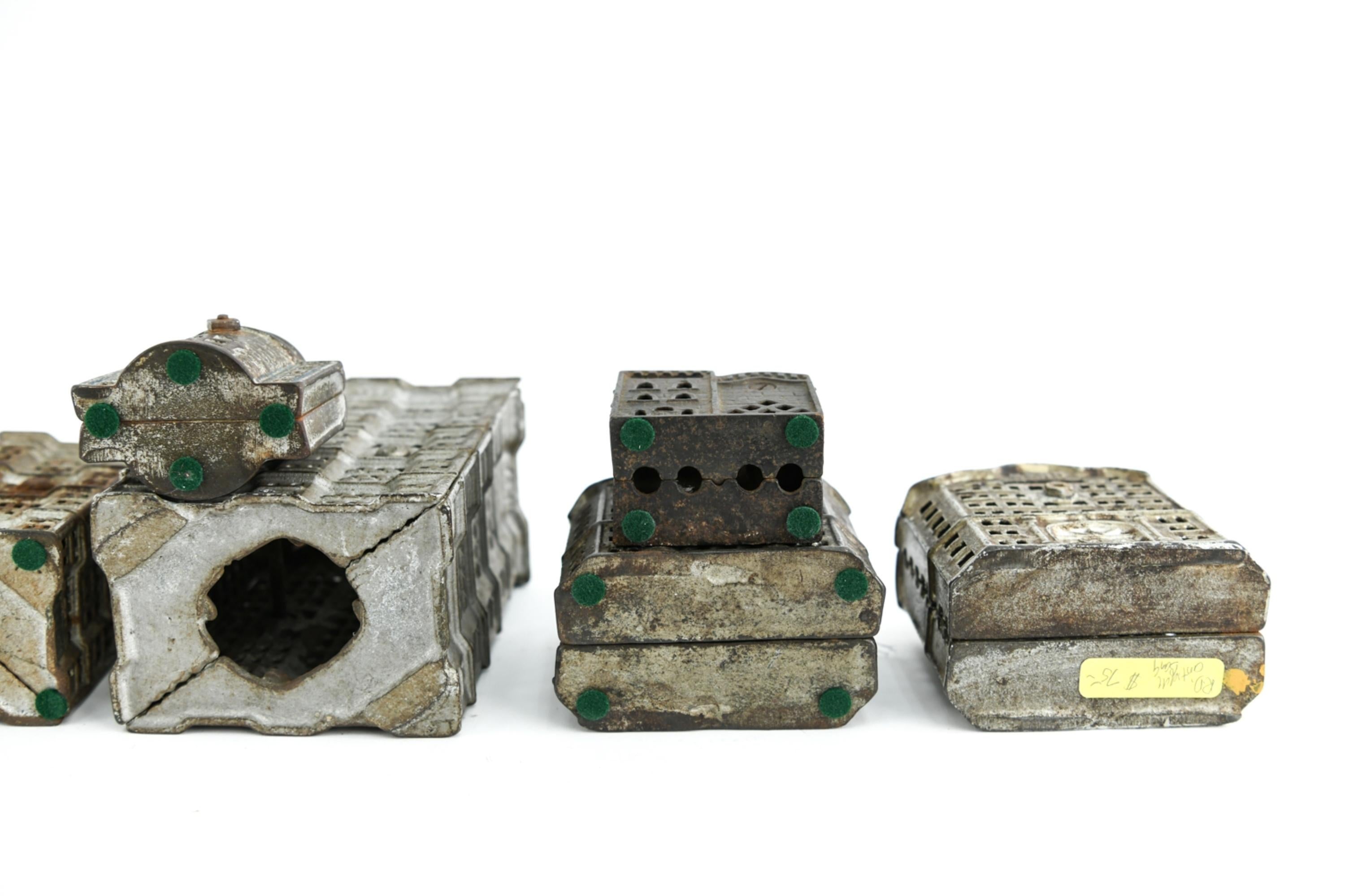 Grouping of Cast Iron Miniature Buildings For Sale 10