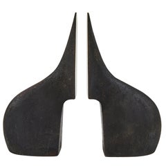 Raggruppamento di otto reggilibri in ottone Carl Auböck