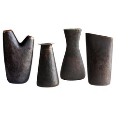 Grouping of Four Carl Auböck Brass Vases