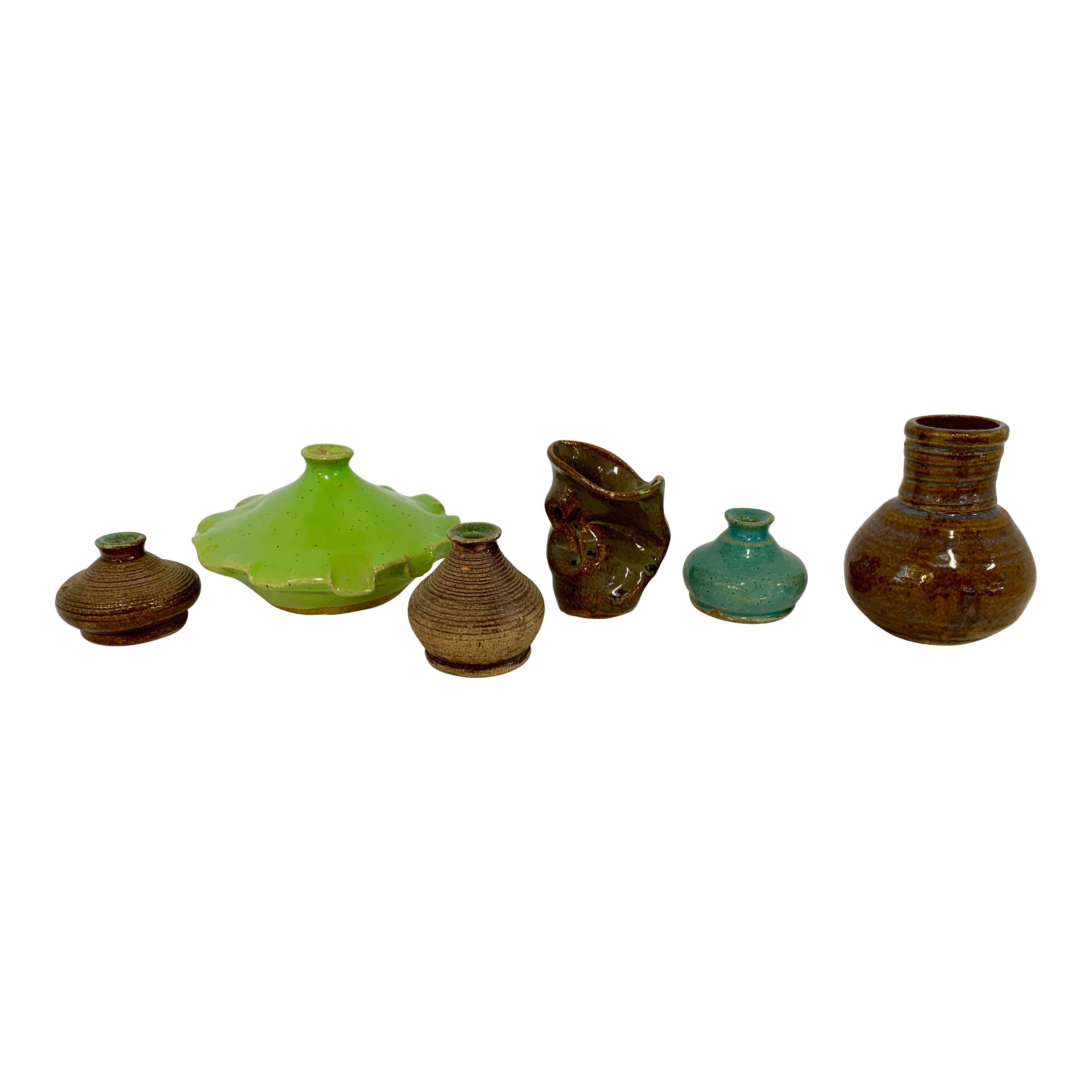 Grouping of Miniature Art Pottery Vessels at 1stDibs